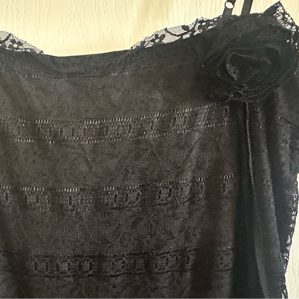 NWT Max Studio Black Lace Maxi Prom Party New Years Eve Dress Size M - Picture 3 of 5